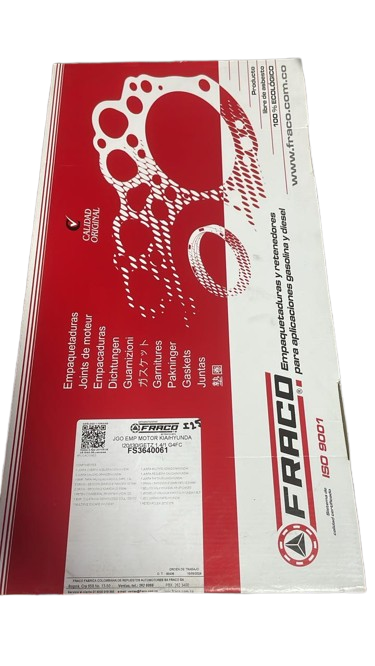 Empaquetadura Motor Getz 1.4 /I20/I30 Marca Fraco Fs3640061
