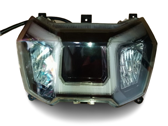 [B101] FAROLA LED PARA BICIMOTO ÁGUILA EVOBIKE, ROADMASTER, MOBULAA RAPTOR NUEVA ORIGINAL LUZ BOMBILLO ALTA Y BAJA