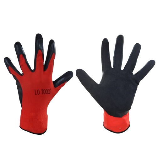 Guante Rojo Negro Talla 8 I.O Tools - 148