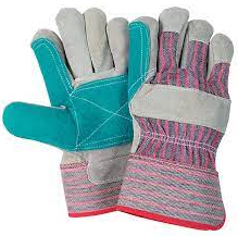 Guantes Carnaza Tela Rayas Reforzado - Io Company - 147
