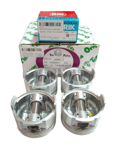 [C1254] KIT PISTONES Y ANILLOS DAEWO SPARK 724 CRONOS GO 68.5MM 0.50 KD6851 TOTO