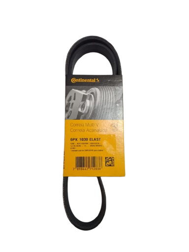 [C2145] CORREA ACCESORIOS FORD FIESTA TITANIUM / SKODA FABIA 2.0 8V 6PK1030 ACANALADA CONTINENTAL