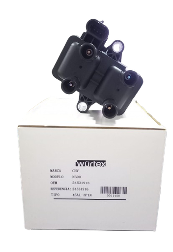 [E2044C] BOBINA CHEV. N200/ N300 3 PINES 4 SALIDAS MKA WURTEX - 0011400 