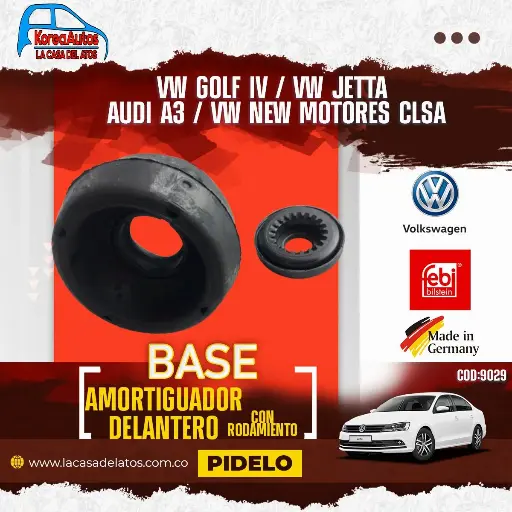 [9029] BASE AMORTIGUADOR DELANTERO CON RODAMIENTO VW4076