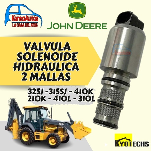 [M001] VALVULA SOLENOIDE HIDRAULICA 2 MALLAS JOHN DEERE - KYOTECHS AT310584