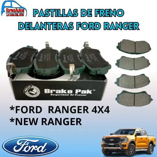 [90240] PASTILLAS FRENO DELANTERAS RANGER 4X4 NEW RANGER 07/... 10254bpr