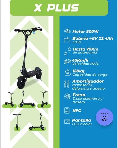 SCOOTER MONOPATIN X PLUS