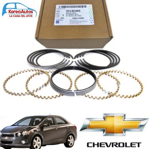 [3087-P]  ANILLOS 0.50 CHEVROLET SONIC 1.6 93190365
