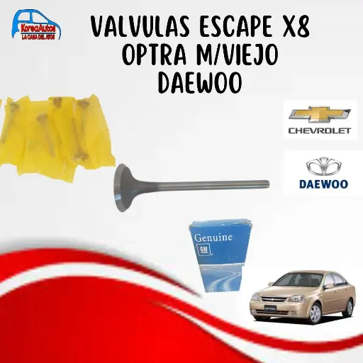 [3511] VALVULAS ESC X8 OPTRA M/VIEJO DAEWOO  90410813