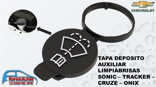 [3096] TAPA DEPOSITO TRACKER ONIX CRUZE COBALT AUXILIAR LIMPIA BRISAS CHEVROLET SONIC  13227300