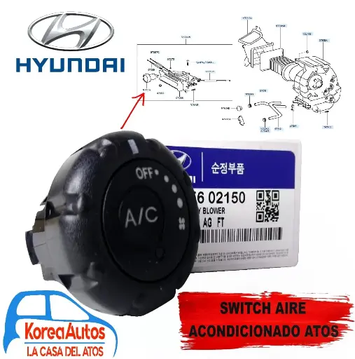 [4019] BOTON SWICH AIRE ACONDICIONADO  ATOS  