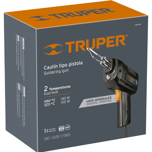 [17548] PISTOLA DE SOLDAR 140 W 2 TEMPERATURAS - TRUPER - 17548