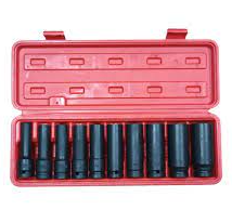 [X11339] JUEGO DE COPAS X10PCS (10-12-13-14-15-17-19-21-22-24MM) IO COMPANY - 4123