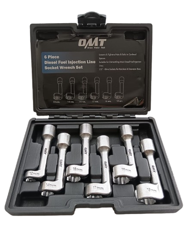 [X11354] JUEGO LLAVES  RACOR INYECTOR DIESEL DE 1/2 6 PIEZAS  12 PUNTOS