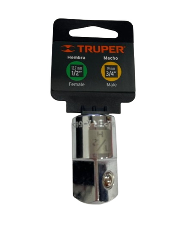 [13426] ADAPTADOR PARA RATCHET DE MANDO 1/2 A MANDO 3/4 TRUPER