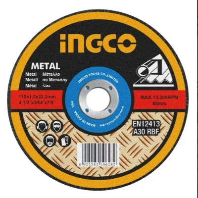 [X11406] Disco de corte ultrafino de metal 4-1 2 x 1.0 mm 3.64 x 7.8 INGCO - MCD11011525