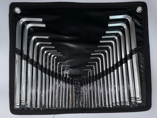 [X11441] ESTUCHE LLAVES BRISTOL NEGRO X30 PCS MILIMETRICA PULGADA - 7076