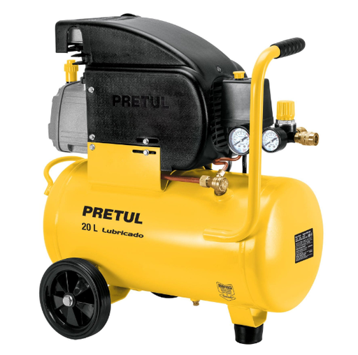 [23065] COMPRESOR DE AIRE LUBRICADO HORIZONTAL 20L  2½HP 120V PRETUL - COMP-20LP