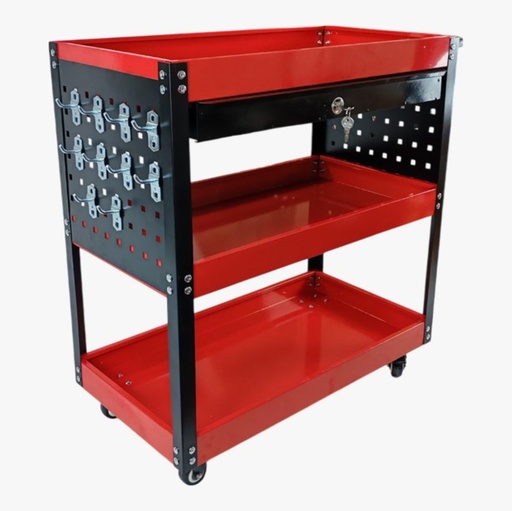 [X11791] CARRO DE HERRAMIENTA DE 3 NIVELES Y CAJON CON CERRADURA 1164D