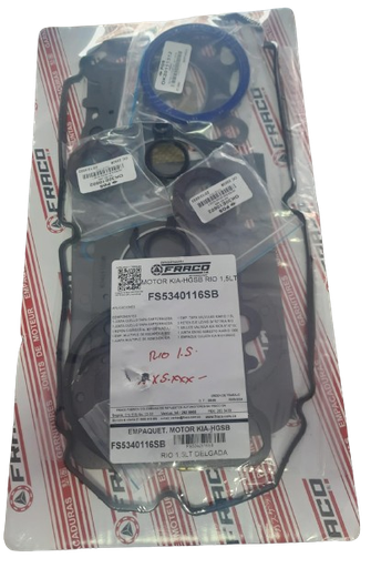 [C12600] EMPAQUETADURA KIA RIO STYLUS 1.6 MARCA FRACO FS36400061