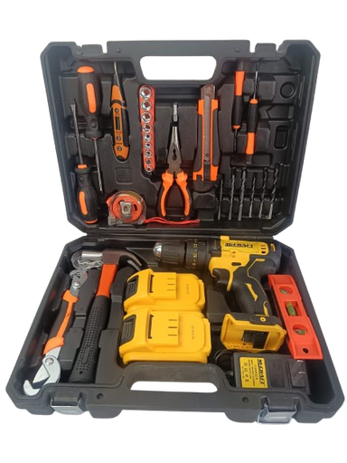 [X11541] TALADRO INALAMBRICO CON 27PCS CON CARGADOR Y DOS BATERIA TA241D