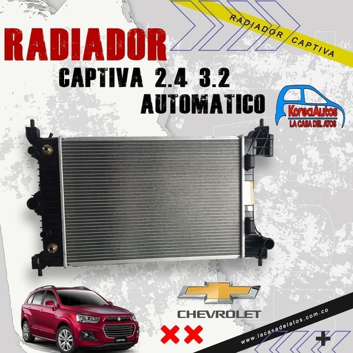 [C9654] RADIADOR CAPTIVA 2.4 3.2 (09-17) MARCA ISAKA