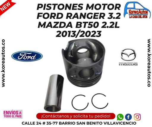 [90280] PISTONES MOTOR FORD RANGER 3.2  MAZDA BT NEW UNIDAD 