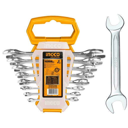 [X11606] JUEGO LLAVES DOBLE BOCA 8 PCS 6-22MM INGCO - HKSPA2088