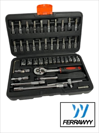 [X0136] SET COPAS 46 PCS 1/2" FERRAWWY