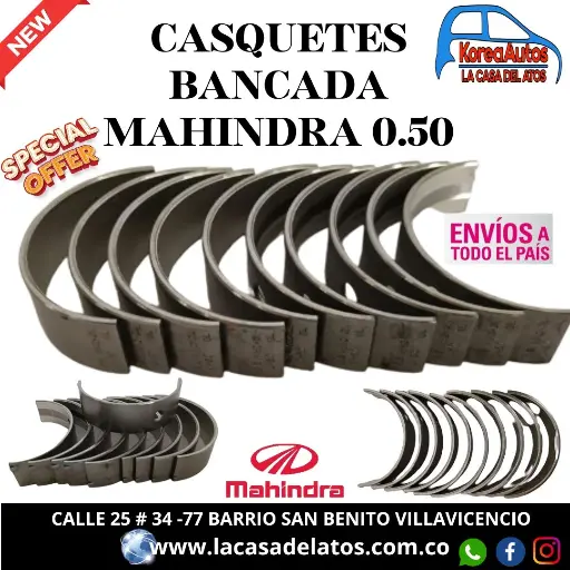 [80163] CASQUETES BANCADA MAHINDRA 0,50 0312bm0322n
