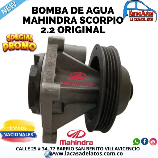 [80169] BOMBA DE AGUA MAHINDRA SCORPIO 2.2 ORIGINAL 0304EM0050N