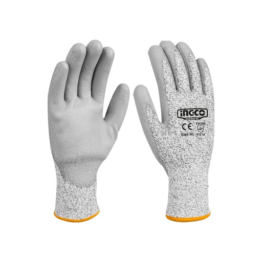 [X11612] GUANTES POLIURETANO ANTI CORTE TALLA XL INGCO - HGCG02