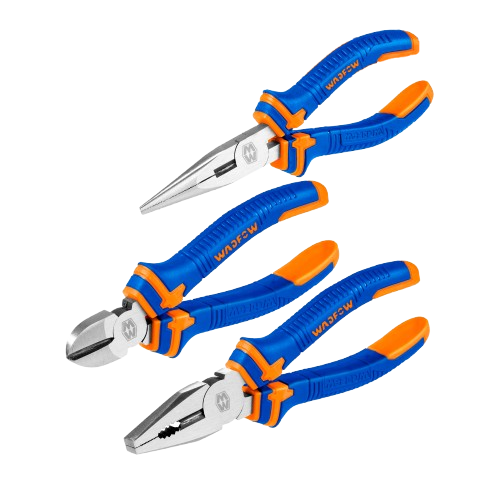 [X11614] JUEGO 3 ALICATES 6 PULIDOS MANGO AZUL WADFOW - WPS0623