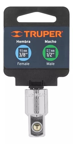 [13420] ADAPTADOR PARA RACHET DE MANDO 3/8 A MANDO 1/2 TRUPER