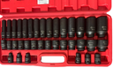JUEGO COPAS DE IMPACTO LARGAS Y CORTAS X35PCS  CTE 1/2"  10-32MM ESTUCHE ROJO I.O COMPANY - 4504C