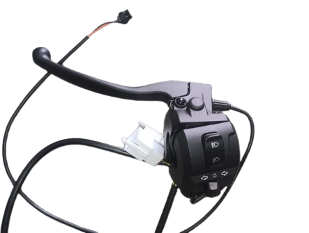 [B130] MANIGUETA FRENO CON MANDO INCLUYE BOTÓN DE DIRECCIONALES, BOTON DE ALTAS Y BAJAS, BOCINA Y BOTON DE PARQUEO AGUILA, AGUILA PRO EVOBIKE, AGUILA ROADMASTER, RAPTOR MOBULAA