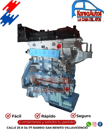 [5188] MOTOR NUEVO 7/8 KIA PICANTO ION 1.000 CC  3 PISTONES GASOLINA KORTECH 