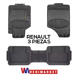 [X10891] TAPETE UNIVERSAL RENAULT NEGRO 3PZS SIMONIZ