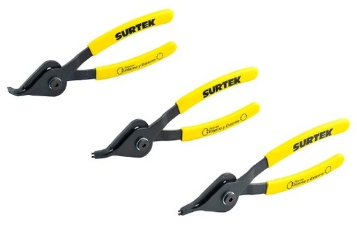[X11073] JUEGO DE PINZAS PARA ANILLOS DE RETENCIÓN 3 PIEZAS - SURTEK - P02