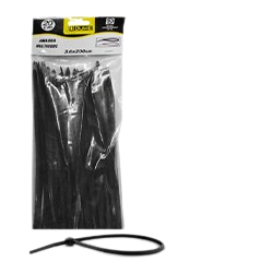 [X10270] ABRAZADERA PLASTICA  NEGRA 7X400MM X100 UND - HT70045