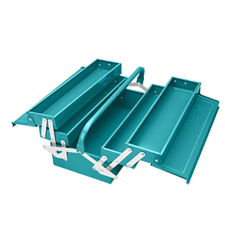 [X0045] CAJA DE HERRAMIENTAS METALICA 3 NIVELES 400X200X195MM CELESTE- tht10702