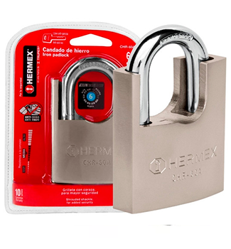 [43314] CANDADO HIERRO 60MM CON CORAZA/ 3 LLAVES