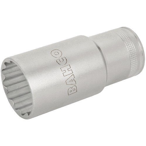 [X10426] COPA CROMADO LARGO 16 MM -12 PUNTOS  ESTRIADA 1/2" 16MM