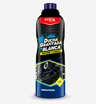 [X10374] DUCHA GRAFITADA  BLANCA  PROTEGE Y LUBRICA
