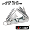 LLAVE BRISTOL 8PCS SET 2.5-10MM - YAS801