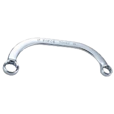 [X10444] LLAVE ESTRIADA #11X13  MEDIA LUNA "C" CROMADA LARGO 166MM- 7611113