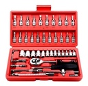 RACHE CTE 3/8X40PCS (4-19-3/16-3/4) CAJA METAL ROJA COPA AZUL