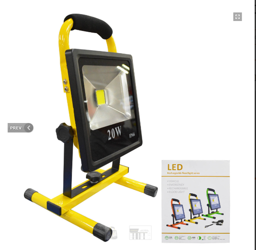 [X10163] REFLECTOR LED RECARGABLE 20W MULTIUSOS (5V-110V) (1800 LM)(IP65)(HT80016)