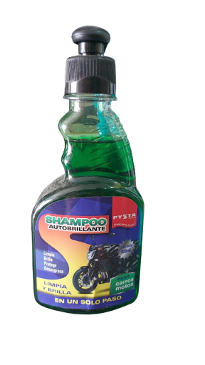 [X10237] SHAMPOO FRESA AUTO BRILLANTE CARROS Y MOTOS 350ML PYSTA 