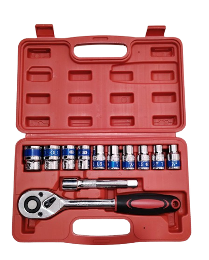 [X11733] JUEGO COPAS RACHET 12PIZ TF-6004 1/2" 8MM-24MM I.O COMPANY - 1108B